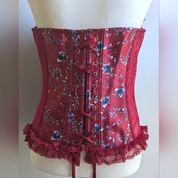 NWOT..... Adore Me Satin Victorian Floral Corset Size L - Picture 7 of 14